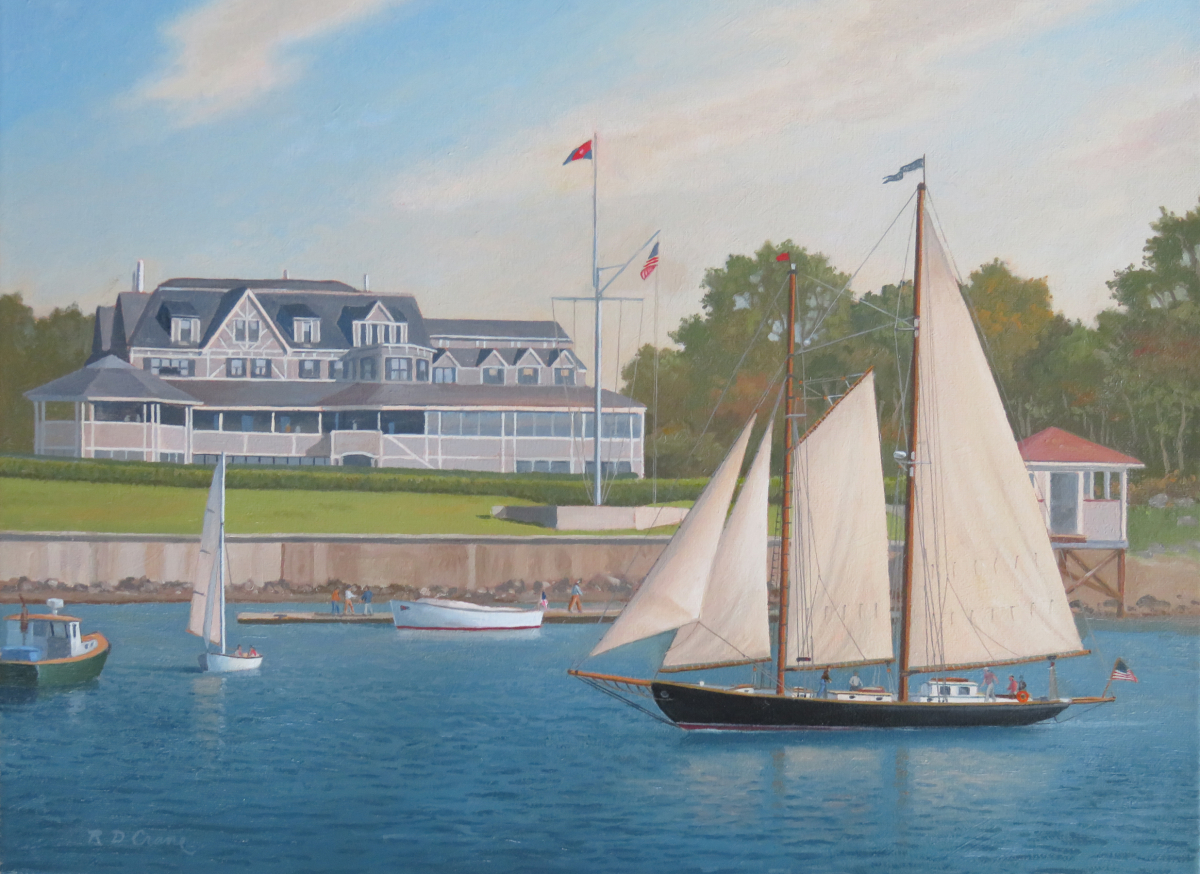 Schooner Yacht "If and When" Passing Eastern Yacht Club, Marblehead