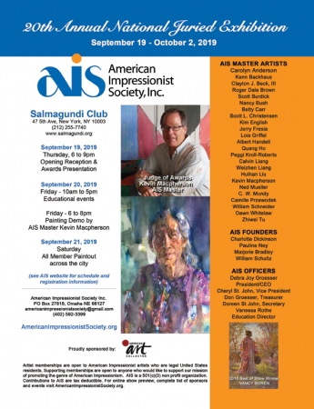American Impressionist Society 21st Annual National Juried Exhibition 2020