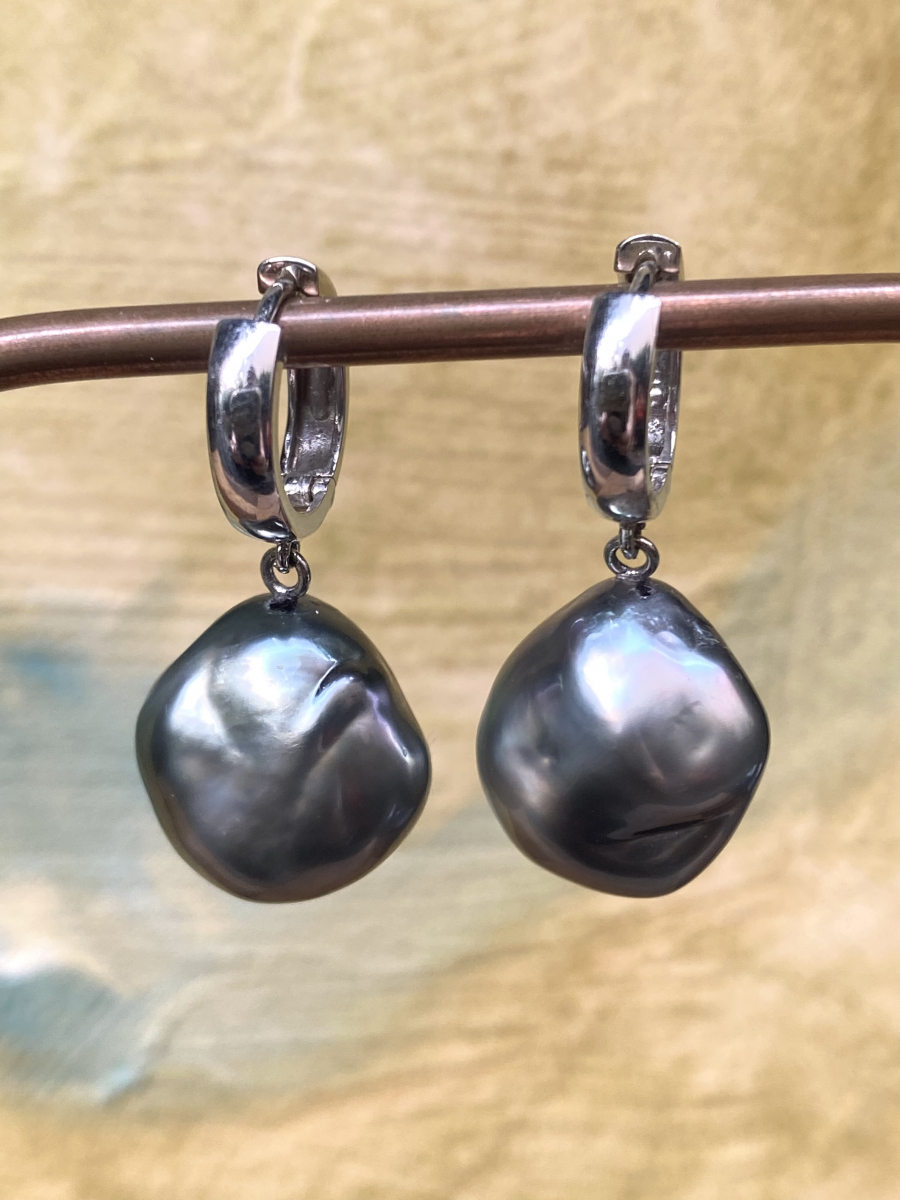 Baroque Tahitian Pearl Earrings