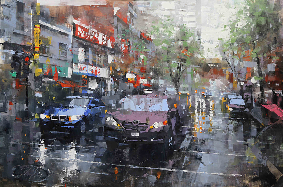 Montreal Chinatown Rain
