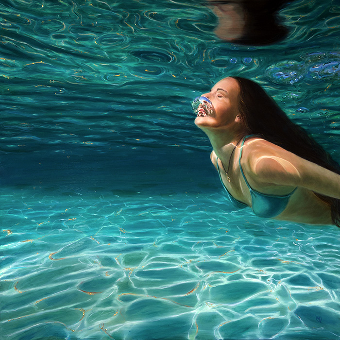 Golden Ocean Reflection - Self-portrait Ibiza